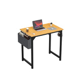 Popxstar Computer Desk Writing Study Office Gaming Table Modern Simple Style Compact with Side Bag Headphone Hook Easy Assembly