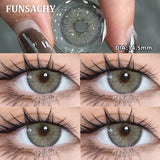 Popxstar  Korea Colorful Contact Lenses Grey Beautiful Pupil Soft Lenses Eye Makeup Blue Lenses Yearly Cosmetics Color EYe