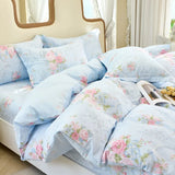 3pc 100% Pure Cotton Down Duvet Cover Set Including 1 Duvet Cover and 2 Pillowcase Soft and Skin Friendly Breathable Bedding Set