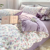 Popxstar Floral Style Duvet Cover Single Bed funda nordica cama de 150 Quilt Covers Queen Size Bed Linen for Home(pillowcase need order)