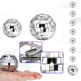 Popxstar  1.3m Mirror Disco Ball Pendant String Surface Dazzling Reflections Disco Ball Hanging Garland Banner Wedding Party Decorations