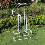 Popxstar Mosaic Balloon Frame 1 Marquee Light Up Number PVC Pre-Cut Kit Geometric Balloon Filling Stand Decoration for Baby Shower Party