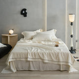 Popxstar  Ultra-high-end 100% Lyocell Jacquard Summer Blanket Set or 1 Pcs Natural Plant Fabric Cooling Quilt Mulberry Silk Fill Comforter