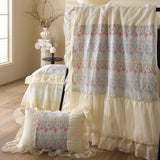 Popxstar  100% Long-Staple Cotton Bedding Set Gorgeous Floral Romantic Skirt Bed Sheet Set Pillowcase Queen King Double Size Bed Linen Set