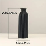 Popxstar Elegant Black Plastic Vase - Boho Chic Decorative Centerpiece for Home, Office, and Living Room