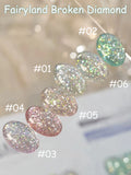 1-6pcs TC New Pink Naked Rose Crushed Diamond Gel Nail Polish Sparkling Explosion Flash Crystal Nail Art Shop Special