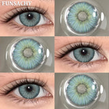 Popxstar  1 Pair New Color Contact Lenses for Eye Beautiful Pupil Fashion Blue Soft Lenses Gray Natural Contacts Yearly Cosmetics
