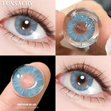 Popxstar  1 Pair Colored Contact Lenses for Eyes Natural Brown Gray Eye Contacts Yearly Cosmetics Pupils Blue Lens Green Contacts