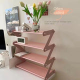 Popxstar 4 Layer Storage Stainless Steel Assembled Shoe Rack Save Space Slippers High Heels Home Dormitory Foldable organizer