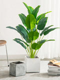 Popxstar 1pc Artificial Plants Large Tropical Palm Tree Fake Banana Plants Leaves Real Touch Plastic Monstera Plant For Home Garden Decor