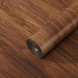 40x300cm Self-Adhesive Wood Grain PVC Stickers Thickened Waterproof Floor Wall Decals for Indoor Home Decor Easy Peel Stick