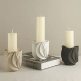 Popxstar  Simple Candle Holder Universal Candle Cup Living Room Dining Table Decoration Ornament Flame European Ceramic Candle Pedestal