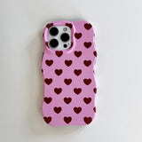 Cute Heart Wave Edges Shockproof Protective Phone Case for iPhone 17 17pro 17promax 13 14 15 16 16promax Girly Cover Case