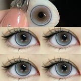 2PCS Korea Color Contact Lenses Blue Green Beauty Pupil Natural With diopter Makeup Fashion Grey Black Lens Free Delivery