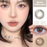 Popxstar 1 Pair Super Natural Contact Lenses for Eyes Beauty Pupil Color Lens for Myopia Eyes Yearly Use Comestic Eye Color Lens
