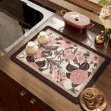 Popxstar American retro light luxury kitchen countertop drain pad, diatom mud suction pad, quick-drying washing table, sink, bar mat