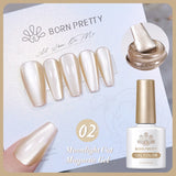 Popxstar 10ml Rainbow Purple Water Light Cat Magnetic Gel Nail Polish Shining Sliver-light Holographics Semi Permanent UV Gel