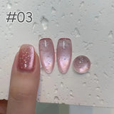 Summer Popular Refreshing Colorful Bubble Water Cat Eye Gel Nail Polish Super Glitter Glass Bead Nail Salon Nail Art
