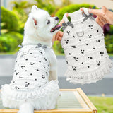 Spring Pet Lace Bowknot Dress Cute Vest Cat Teddy Shirt Dog Dresses for Small Dogs Puppy Clothes