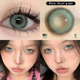 Popxstar  -(2pcs)1Pair Myopia Color Contact Lenses for Eyes Fashion Prescription Lenses Beauty Pupils Blue Green Brown Grey Lenses