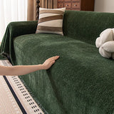 Popxstar  1PC Sofa Cover Solid Color Fabric Modern Simple Autumn and Winter Thickening Integrated Home Textile Products