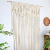 Handmade Cotton Rope Woven Curtain Tassel Tapestry Decorative Door Curtains Homestays Wall Creative Background Partition Curtain