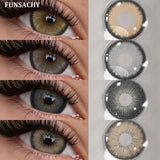 1 Pair Brown/Gray Color Contact Lenses Beautiful Pupils Cosmetic Korean Fashion Natural Eye Contacts Doll Black Lenses