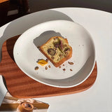 Popxstar  Korean Ins Style Triangular Plate with Splashed Ink Tableware Ceramic Dessert Plate Cake Plate