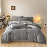 Popxstar  Luxury Bedding Set 100% Egyptian Cotton 400TC Duvet Cover Flat Fitted Sheet Single Double Queen King Quilt Cover with Pillowcase