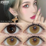 2PCS 1Pair Colored Contact Lenses for Eye Green Natural Beauty Pupils Korean Cosmetics Contacts Soft Health & beauty Lens
