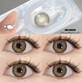 Popxstar  1 Pair Myopia Colored Contact Lenses for Eyes Brown Lens Blue Eye Lenses With Diopters Prescription Fashion Lenses