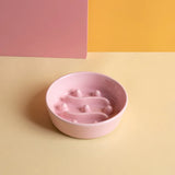 Ceramic Pet Bowl for Cat Slow Feeder Non-Spill Design Pet Slow Food Bowl Anti Choking Dog Bowl