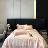 Popxstar  Lyocell Bamboo Fiber Luxury Embroidery Summer Quilt Soft Silky Thin Comforter Blanket With Bed Sheet Pillowcases Bedding Set