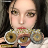 Popxstar  1Pair Colorcon Korean Lenses Color Contact Lenses For Eyes Natural Brown Soft Lens Gray Eye Contacts Makeup Cosmetic