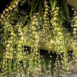 Popxstar 1PACK Solar Powered String Lights 200 LED Waterfall Lights Waterproof Vine String Fairy Light For Outdoor Garden Christmas Decor