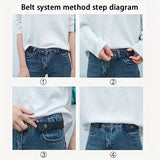 Popxstar Simple And Fashionable Women'S Belt Elastic Lazy Men'S Belt Woven Invisible And Seamless Unisex Jeans Belt Length Adjustable
