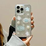 Popxstar Transparent 3D Fish Suitable For iPhone 15 14 13 12 11 Pro Max Phone Case Silicone Full Protective Cover