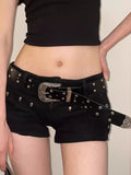 Popxstar Heavy Retro Rivet Belt Women's Fashion Personality High-End With Jeans New Belt Trend