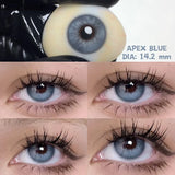 Popxstar 1 Pair Big Eye Korean Lenses Colored Contact Lenses with Degree Myopia Lenses Green Lenses Black Lenses Prescription