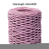 Popxstar Raffia For Crafts Natural Raffia Yarn For Wrapping Knit Wire Natural Color Matte Texture Raffia Paper Ribbons For Hat DIY Decor