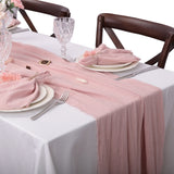 Popxstar Gauze Cotton Wedding Table Runner,Retro Rust Burr Texture Dining Napkins gift Kitchen Table Decor table runners