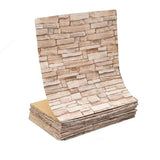 Popxstar 70cmx1/5/10m 3D Foam Self-Adhesive Wallpaper Waterproof Brick Wall Stickers Living Room Bedroom Wall Stickers Home Decoration