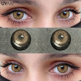 Popxstar Color Contact Lenses with Diopters Myopia Green Color Lens Eyes Purple Lenses Graduated Blue Lenses