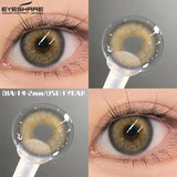 1pair Colored Contact Lenses Blue Eyes Lenses Gray Beautiful Pupils Natural Brown Eye Contact Green Makeup Lens Yearly