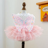 Various Pink Cat Princess Dress Puppy Bridal Party Attire Pet Skirt Tulle Skirt Costume for Small Dogs Cats
