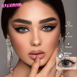 Popxstar NEW Color Contact Lenses for Eyes Cosmetics Blue Contact Lenses Brown High Quality Natural Contact Lenses Gray  Lenses