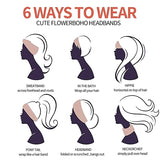 Popxstar Boho Knot Turbans Yoga Elastic Head Wrap Women Headband Wide Hairbands Headwear Floral Bandanas Fashion Hair Band Accessories