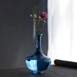 Round belly long neck glass vase Hydroponic fresh flowers flower arrangement desktop ornament home office hotel decoration