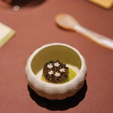 Popxstar  Creative High-end Restaurant Ceramic Sea Urchin Bowl White Special-shaped Ceramic Dish Bowl Hotel Club Molecular Cuisine Baipan