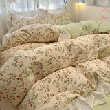 popxstar Korean Style Bedding Set with Pillowcase bed sheet Single Full Size Bed Linen Duvet Cover Set Queen/King Double Comforter Cover